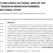 THICKNESS AND CROSS-SECTIONAL AREA OF THE ACHILLES TENDON IN MARATHON RUNNERS: A CROSS-SECTIONAL STUDY